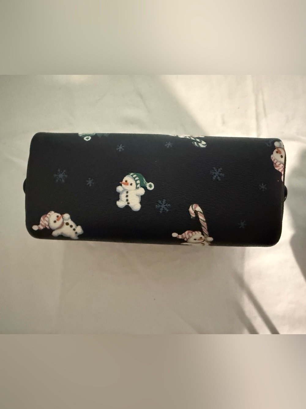 Coach Black Snowman Print Cosmetic Pouch! Absolutely adorable NWT ⛄️ - Picture 9 of 9